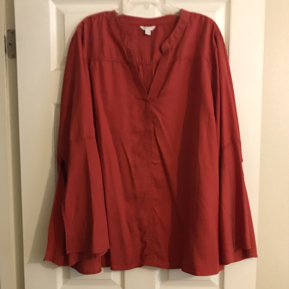 CATO Woman’s Red bell sleeve shirt